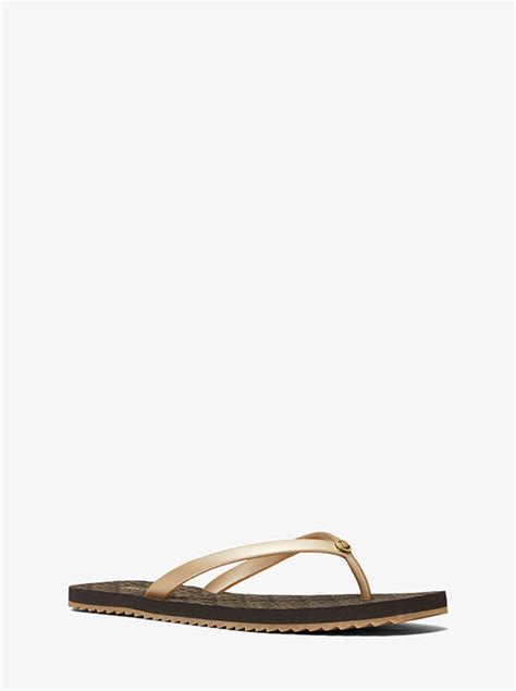 michael kors flip flops men|Michael Kors jinx flip flops.